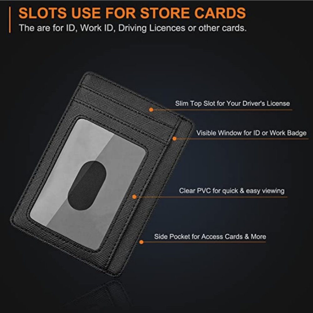 Carbon Fiber Slim Minimalist Front Pocket RFID Blocking Leather Wallets for Me… - Picture 6 of 6